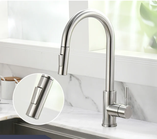 Sink Faucet Pull Down Household Kitchen Mixer Tap Modern Faucet Hot & Cold Kitchen Mixer Black Kitchen Water Faucets