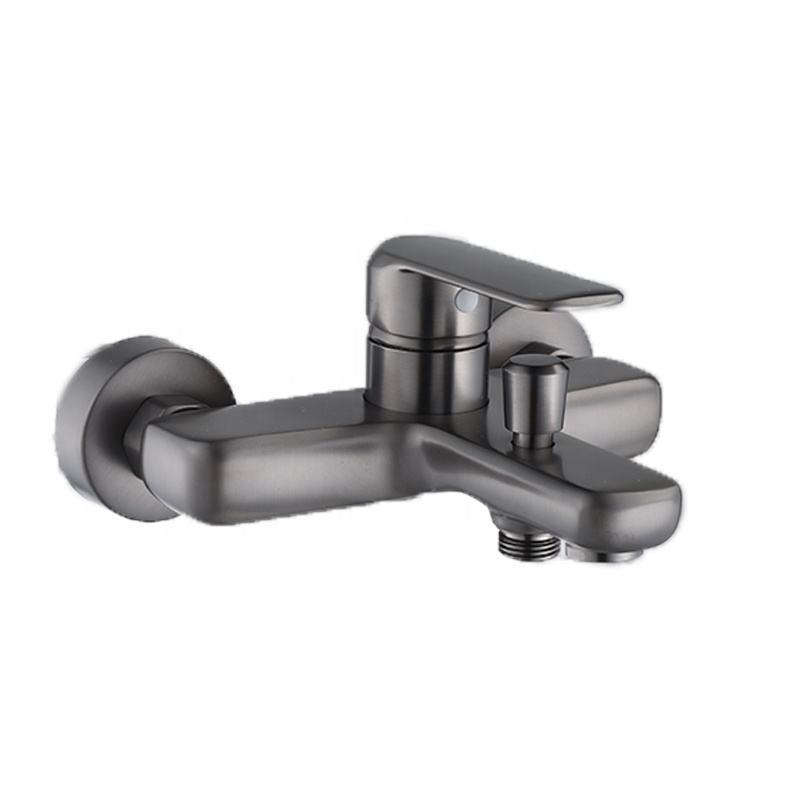 Bathroom black bath mixer tap wall mounted brass body shower faucet glod bath shower Faucets Mixers & Taps