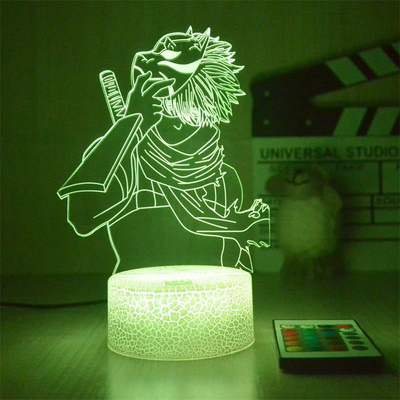 Custom 3d Illusion Acrylic Wood Base Table Lamp Led Night Light