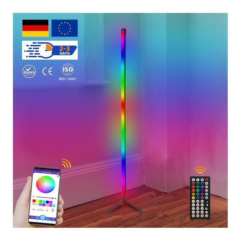 Self Living Room Rgb Smart 4 Foot Led Linear Indirect Bollard Lamp Corner Floor Light