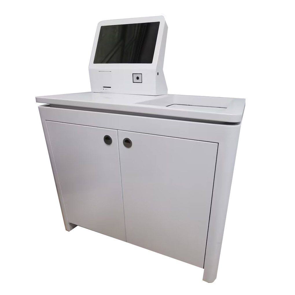 Free Standing Touch Screen Self Service Supermarket Self Checkout Kiosk