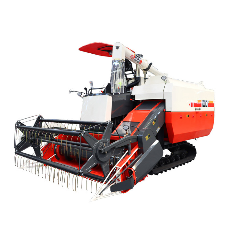 With powerful diesel engine kubota rice harvesting machine combine harvester