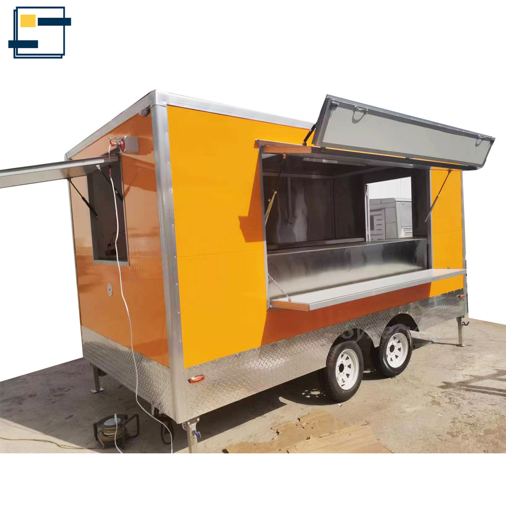 2024 high quality Food trailer truck ice cream hot dog machinery Factory Directly Sell Mobile Hot Dog Cart Kiosk