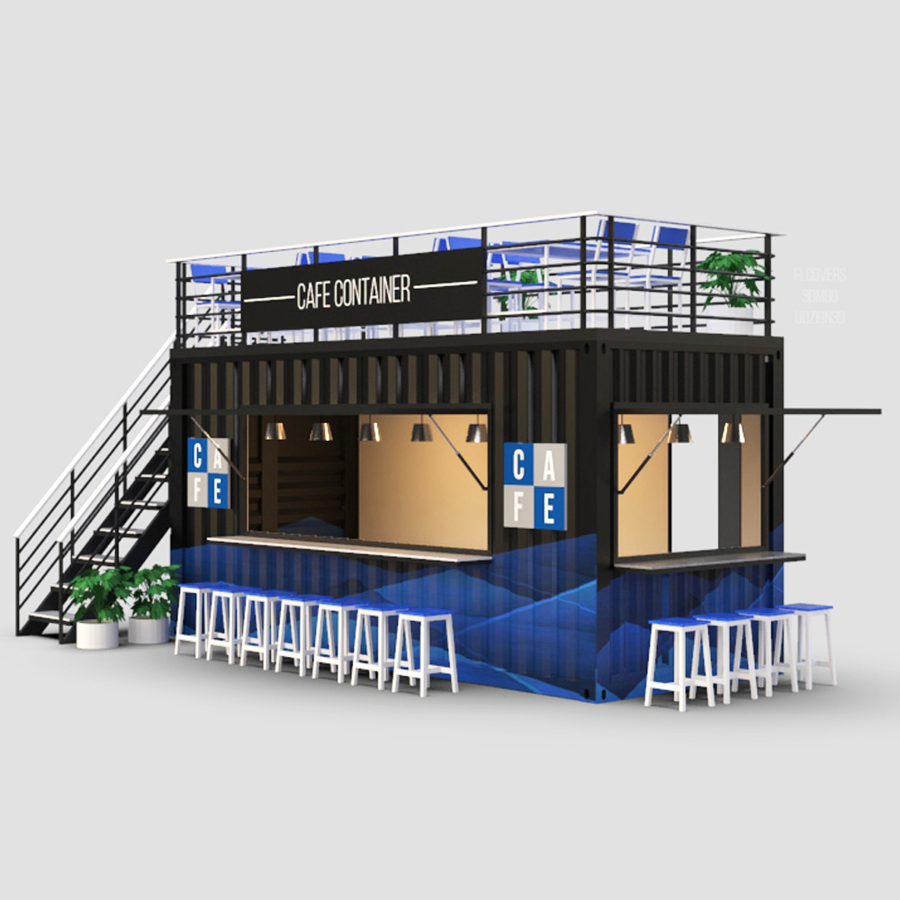 2024 Modern Prefab Shipping Container Coffee Shops Fast Food Kiosk mobile home container container shop store for sale