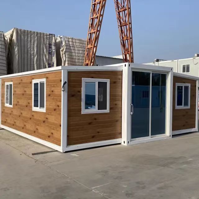 Fast Build Folding Double Wings Rooms Expandable prefab Container House with 2/3 bedrooms and bathroom