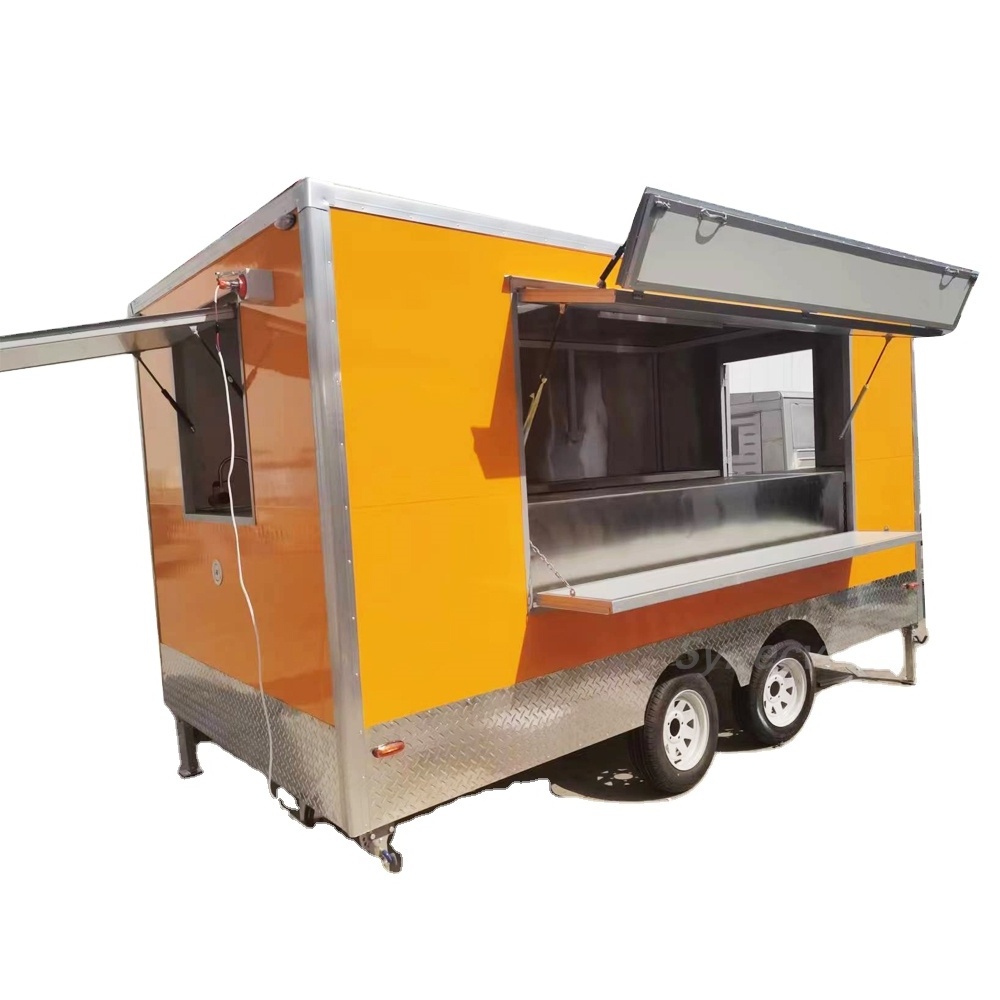 Custom Size Street Mobile Kitchen Pizza Concession Trailer Truck Restaurant Fast Food Kiosk Bbq Food Truck