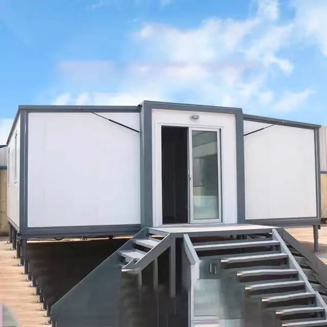 Fast Build Folding Double Wings Rooms Expandable prefab Container House with 2/3 bedrooms and bathroom