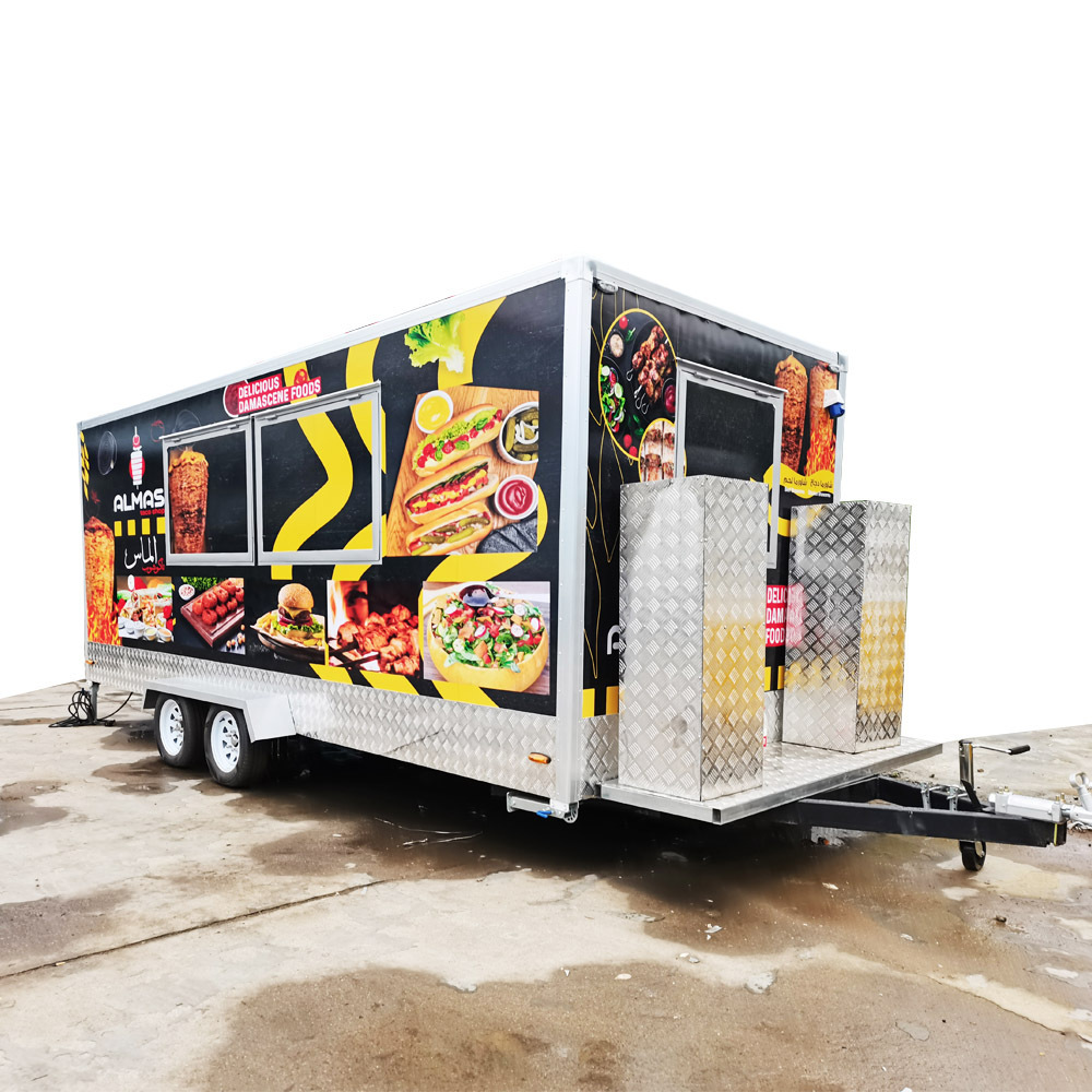 2024 high quality Food trailer truck ice cream hot dog machinery Factory Directly Sell Mobile Hot Dog Cart Kiosk