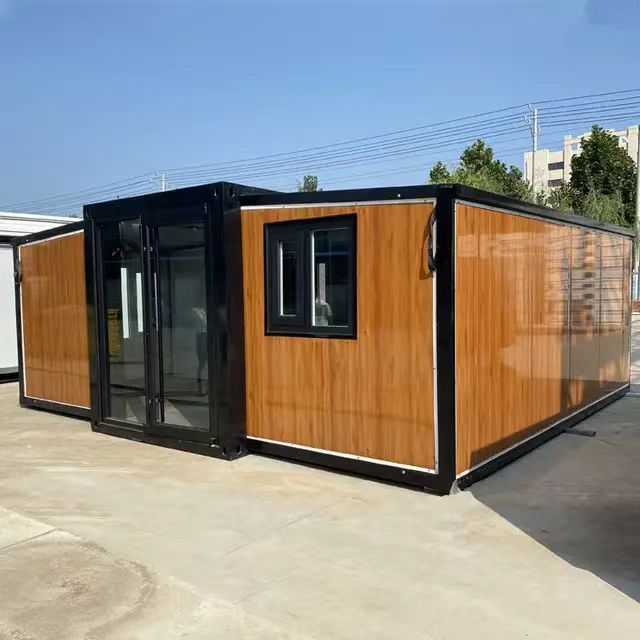 Fast Build Folding Double Wings Rooms Expandable prefab Container House with 2/3 bedrooms and bathroom