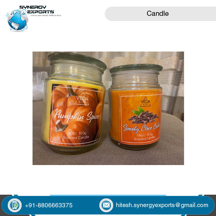 Indian Origin Supplier Selling Best Aromatherapy Scented Candles Paraffin Wax Bulk 18oz Jar Candle White Scented for Sale