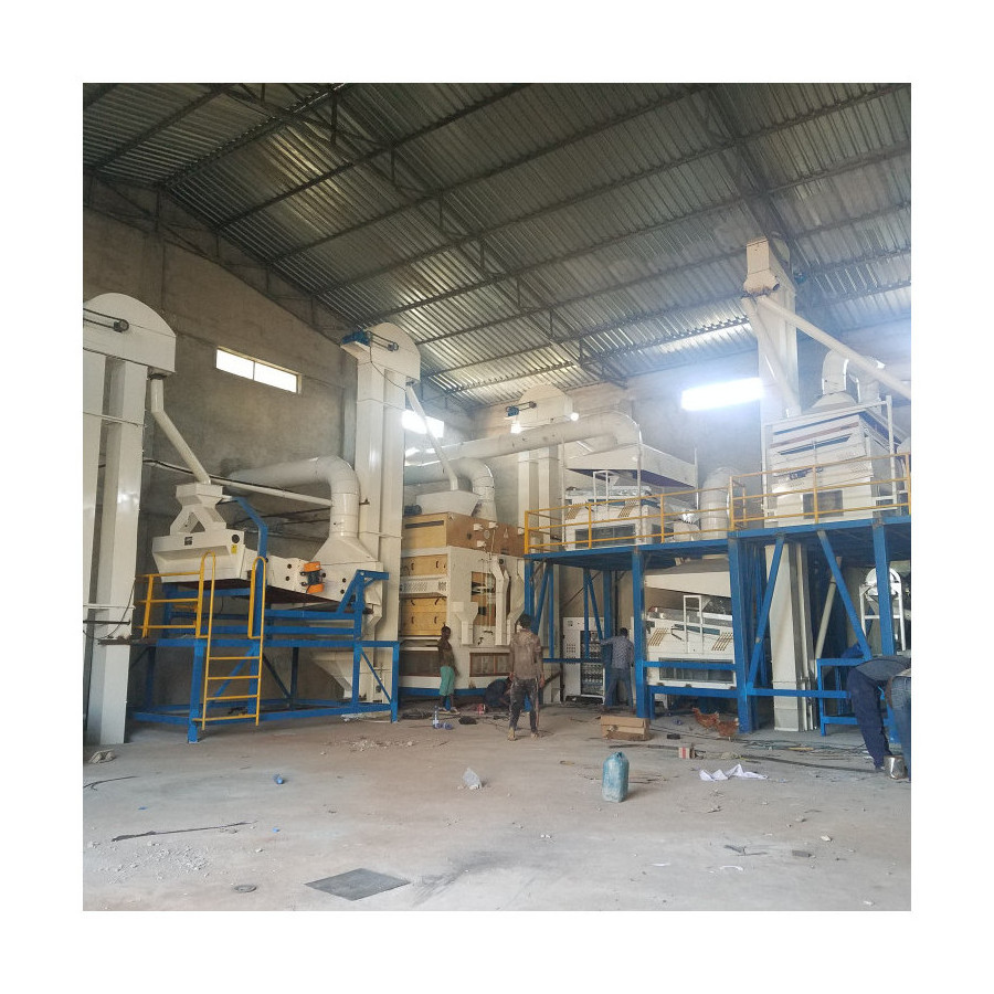 Small scale maize/sorghum/sesame/cocoa bean/grain seed cleaning line with all kinds gradervibratorscreener and sorter