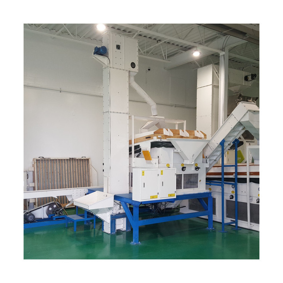 Small scale maize/sorghum/sesame/cocoa bean/grain seed cleaning line with all kinds gradervibratorscreener and sorter