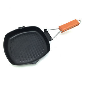 Non Stick Square Grill Fry Pan For Outdoor Camping