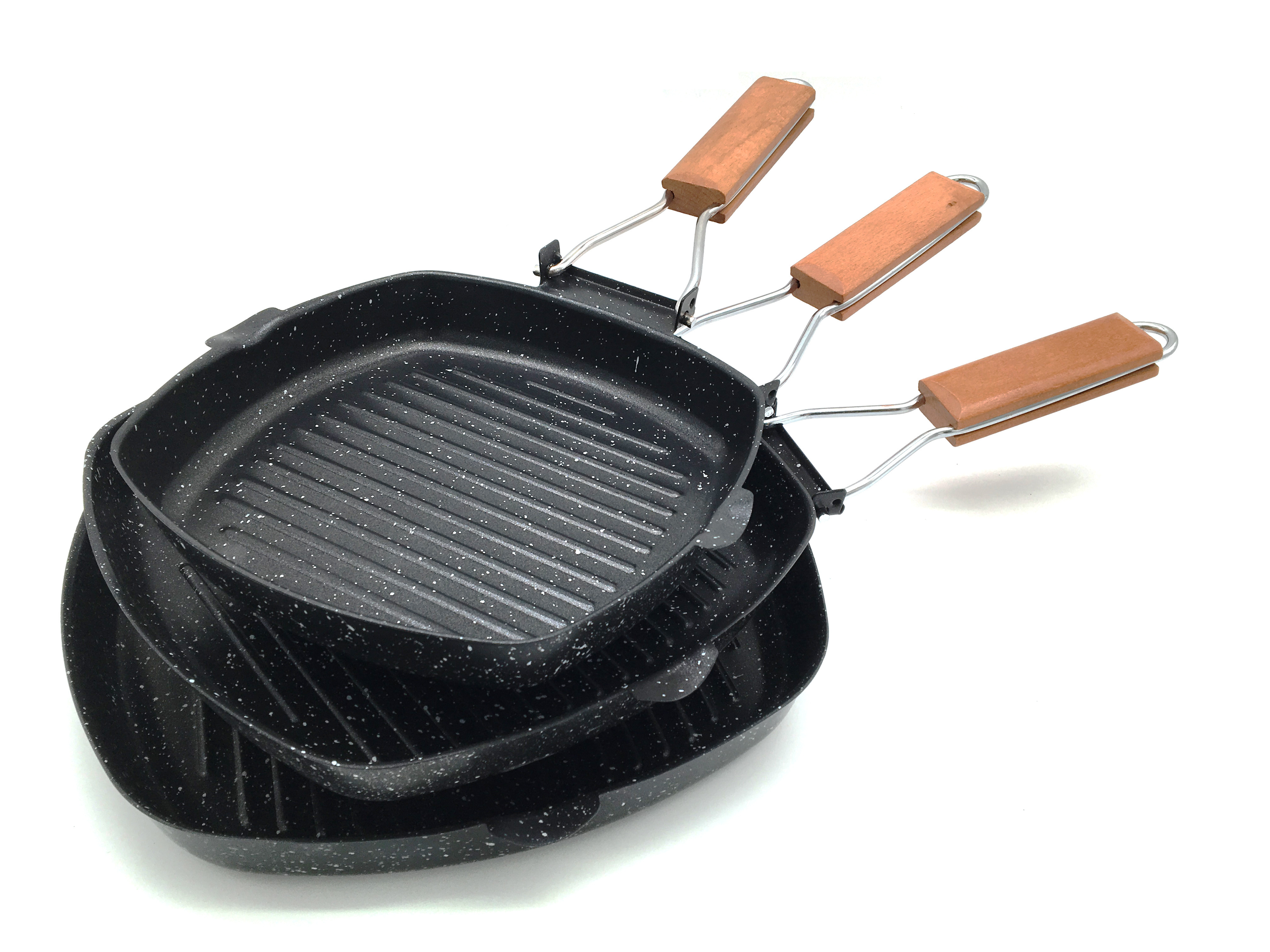 Non Stick Square Grill Fry Pan For Outdoor Camping