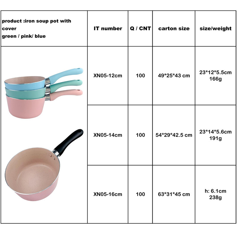 aluminum non stick mini soup pan and pot with handle gas cooker nonstick sauce pan stock milk pan and pot set