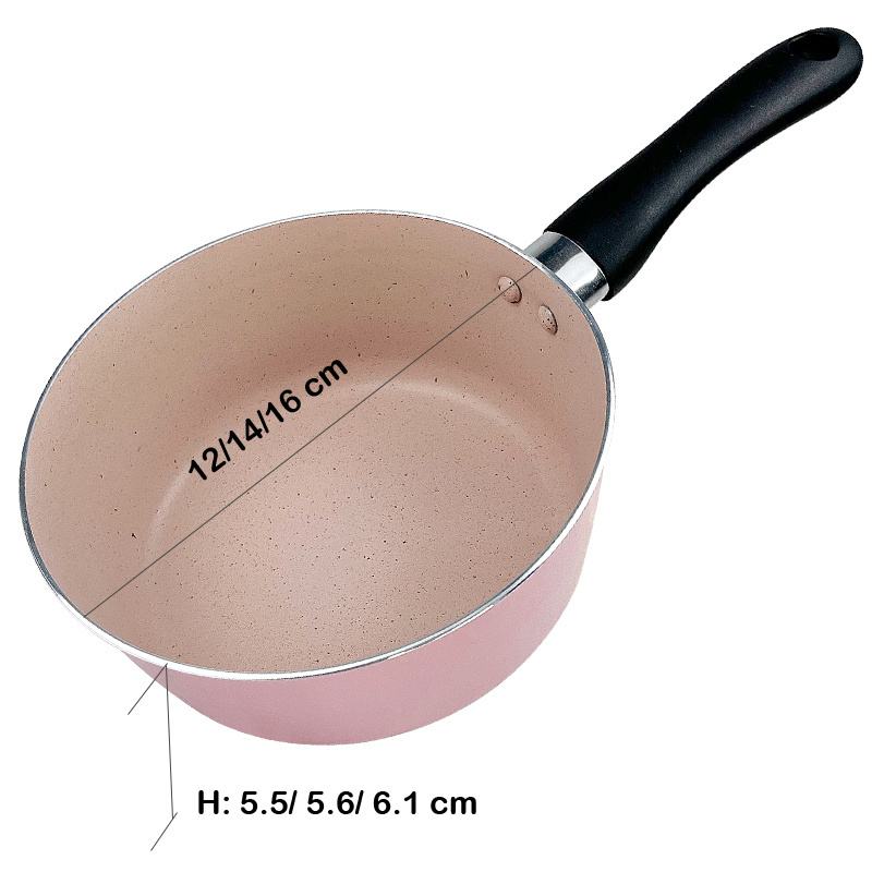 aluminum non stick mini soup pan and pot with handle gas cooker nonstick sauce pan stock milk pan and pot set