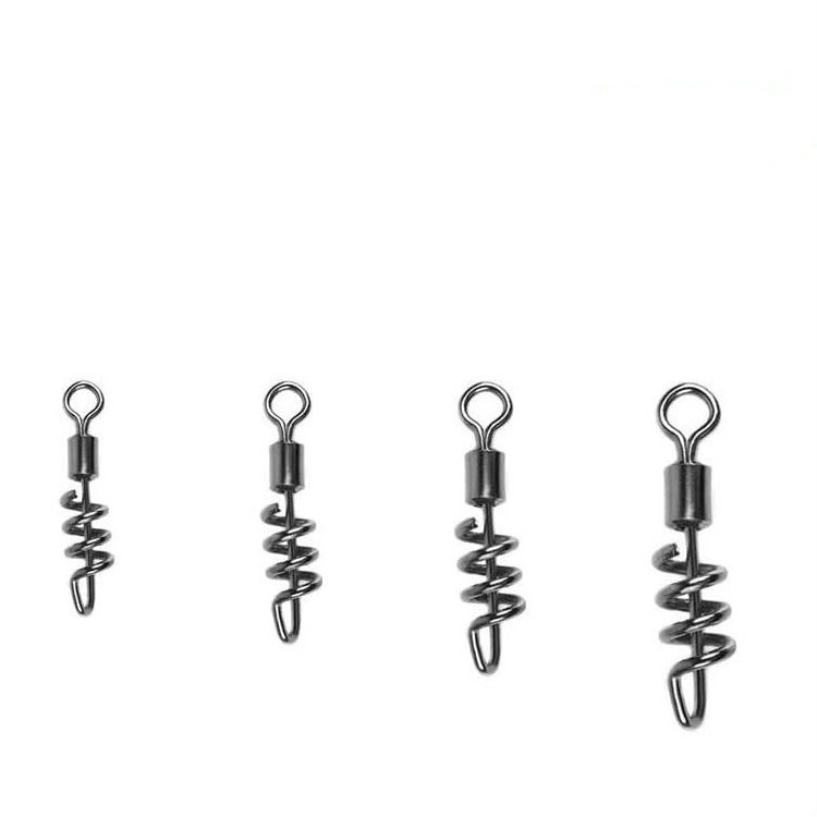 Fishing Swivel With Screwed Snap Swirl Clip Corkscrew Link