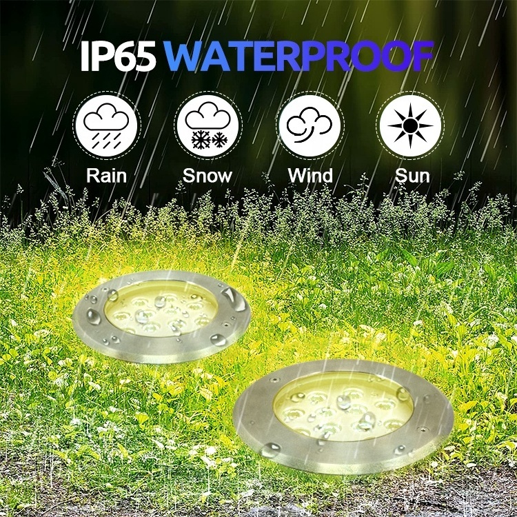 Outdoor inground uplight 12v 24v waterproof ip65 ip67 deck light recessed step buried light ground lamp led underground light