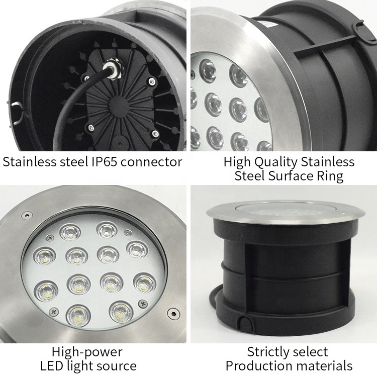 Outdoor inground uplight 12v 24v waterproof ip65 ip67 deck light recessed step buried light ground lamp led underground light