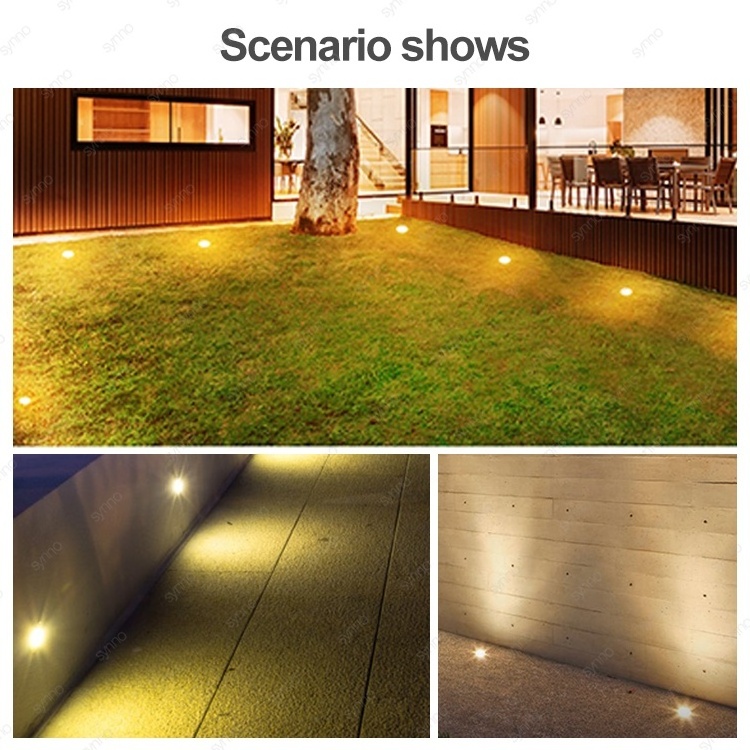 Waterproof ip67 stainless steel outdoor floor recessed deck lighting stair step lamp led underground lamps garden inground light