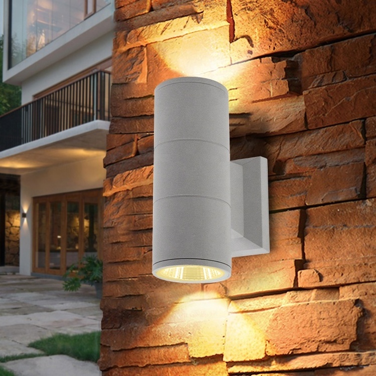 High quality outdoor wall lights single double head ip65 aluminum up and down led wall lamp garden patio wall light fixture