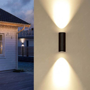 Single double heads up and down sconce light waterproof ip67 garden bracket light cob smd indoor outdoor wall light wall lamp