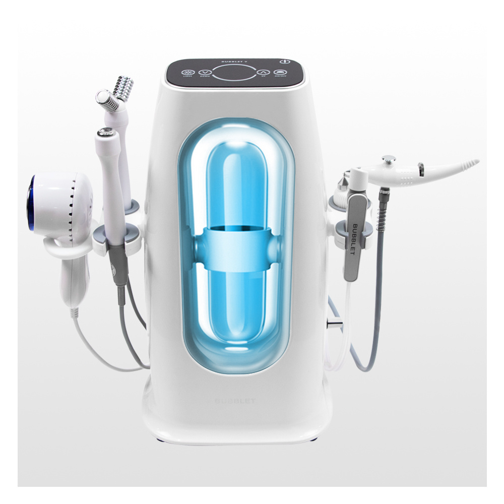 Portable 5 in 1 multifunctional oxygen spray oxygen jet peel rf skin tightening face facial cleansing machine