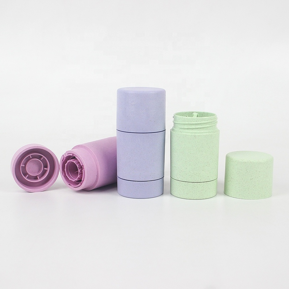 30ml Custom Eco Friendly biodegradable wheat straw Antiperspirant Deodorant tube Round Stick Container