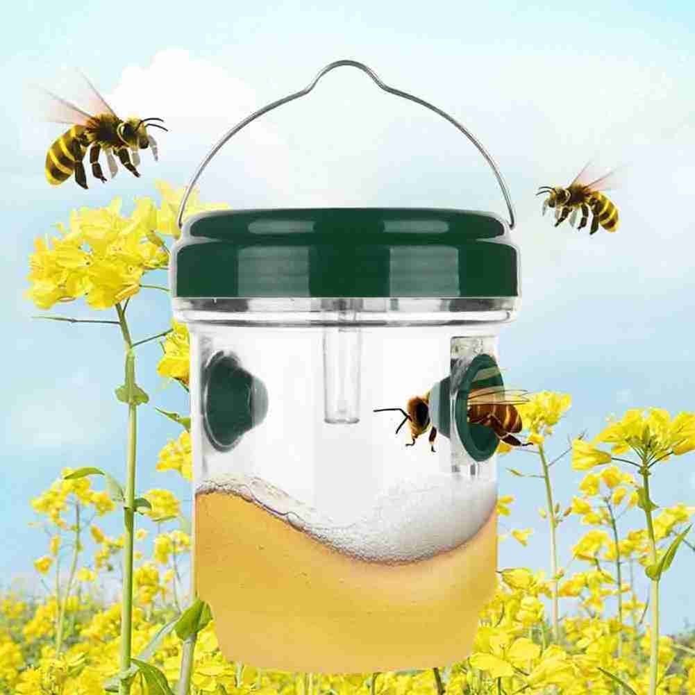 Dropshipping Waterproof Solar Powered Outdoor Hanging Reusable Bee Wasp Trap Catcher for Hornets With UV LED Light