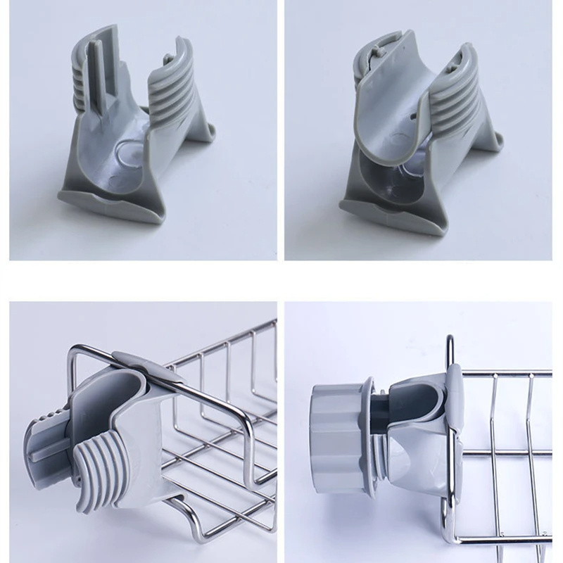 Stainless Steel Adjusting Multifunctional Over Kitchen Sink Caddy Clamp Faucet Sponge Scrubber Holder