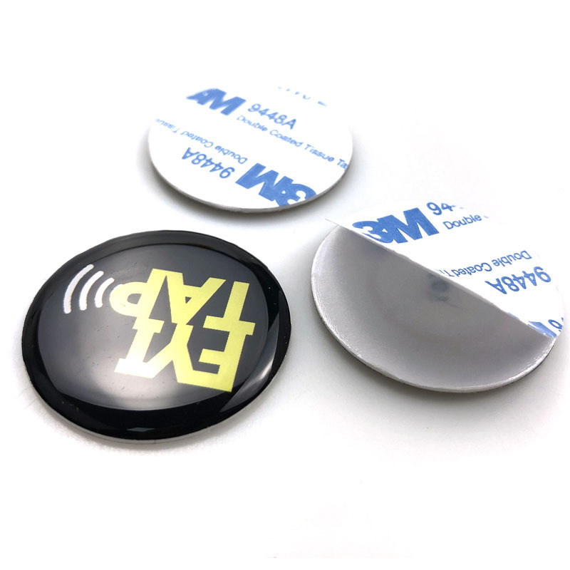 Custom Waterproof ISO14443A 13.56MHz 30mm Epoxy 213 Tag NFC Stickers