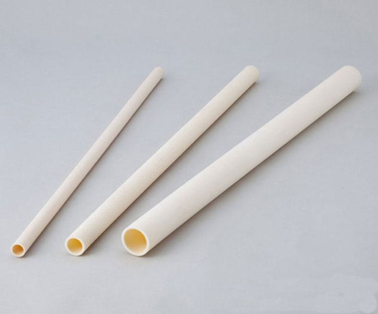 95% Alumina Ceramic Support Tube Machinable Ceramic Tube Alumina Ceramic One End Closed Tube