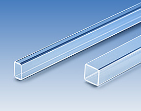 Transparent Fused Square Fire Polished Quartz Capillary Tube Pipe