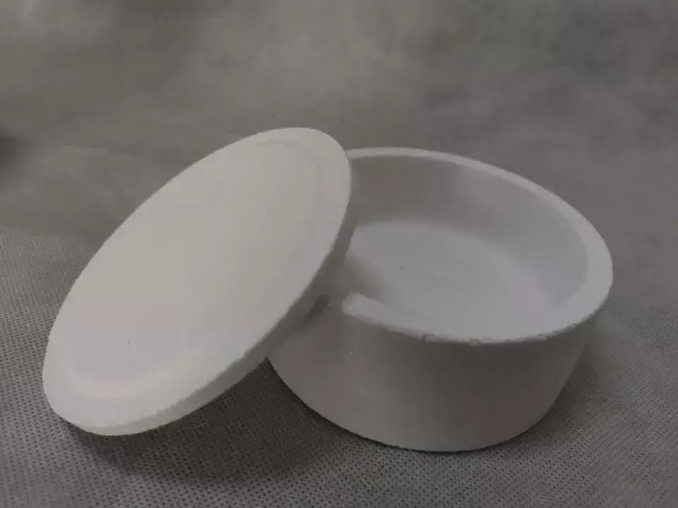 Zirconia Porcelain Ceramic Crucible Alumina Ceramic Tube Container Refractory Ceramic Fiber Crucible