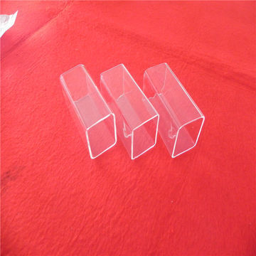 Transparent Fused Square Fire Polished Quartz Capillary Tube Pipe