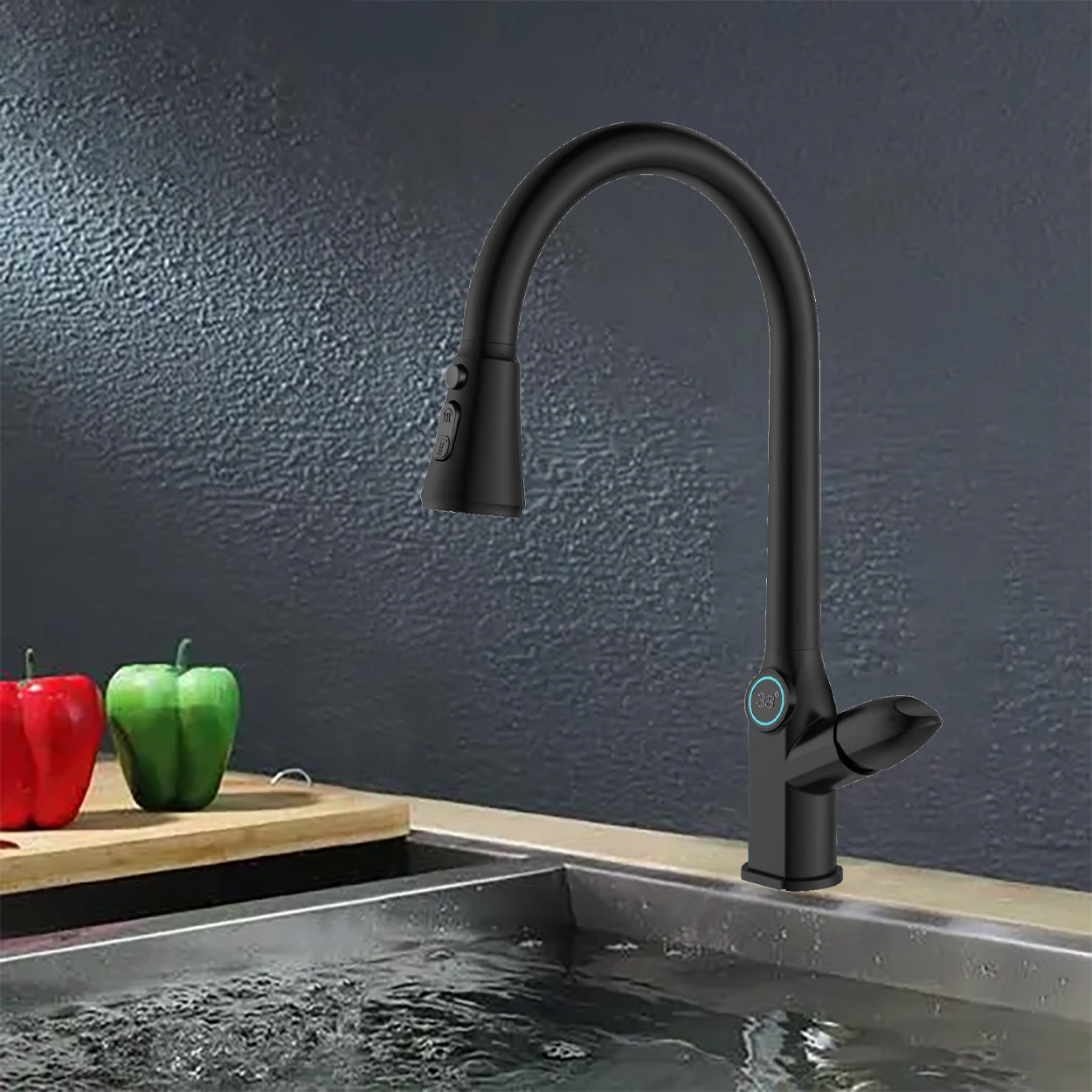 Luxury Brass Kitchen Sink Water Mixer Tap China Pullout  Kitchen Faucet for kitchen sink