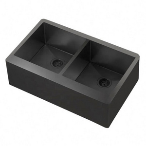 Factory Wholesale Hot Sale Black Sus304 Double Bowl sink Style House Kitchen Farm Sink