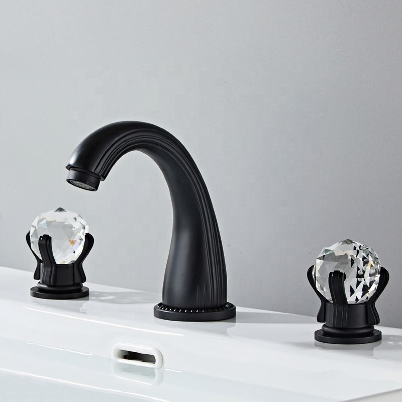 SYT Hot Sell Widespread Crystal Bathroom Vanity Luxury Faucet