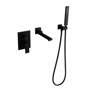 Wholesale New Product Custom Bathtub Mixer Wall Mounted Upc Concealed Bathtub Faucet Black