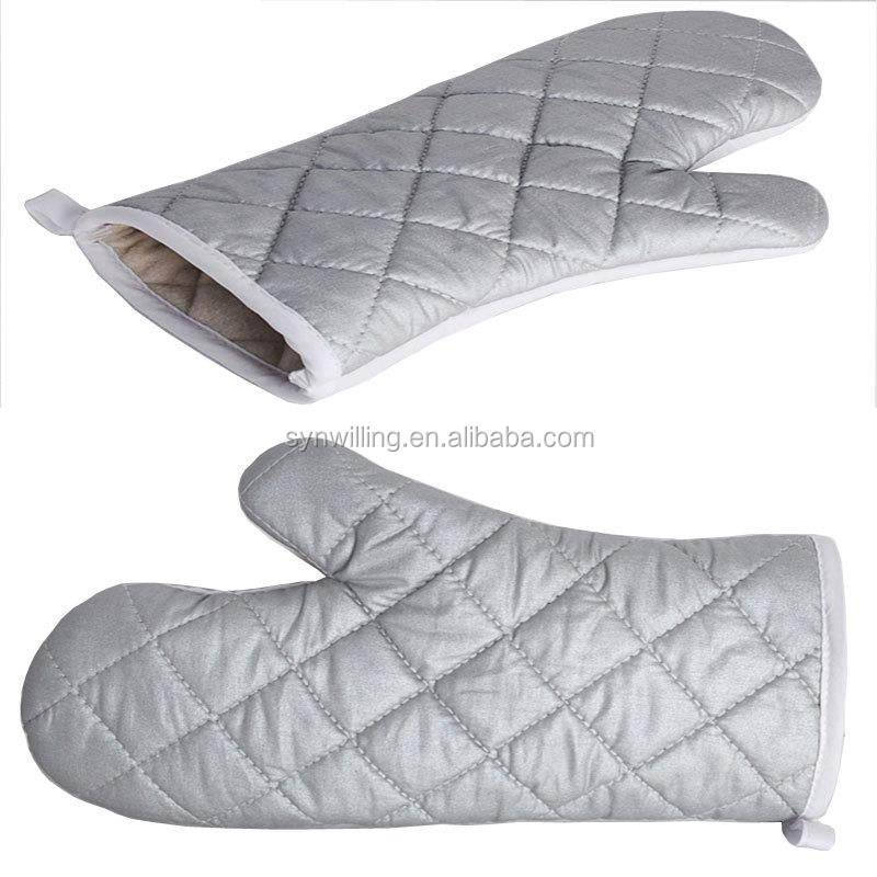 Wholesale cotton material microwave silver BBQ glove