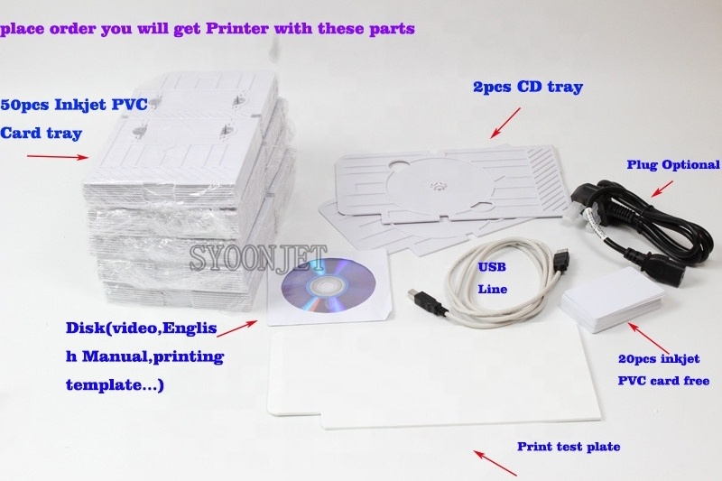 automatic Continuous Print Smart ID Card CD DVD Printer for Epson L805 PVC Card printer with52 trays