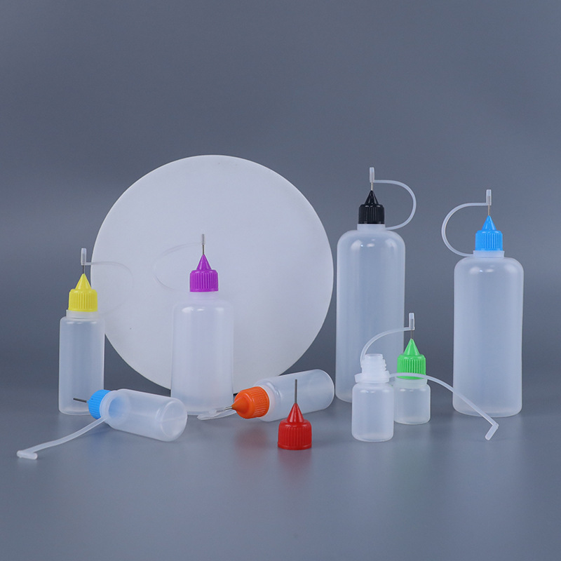 10ml 20ml 30ml 50ml 100ml PE small plastic squeeze dropper needle tip bottles