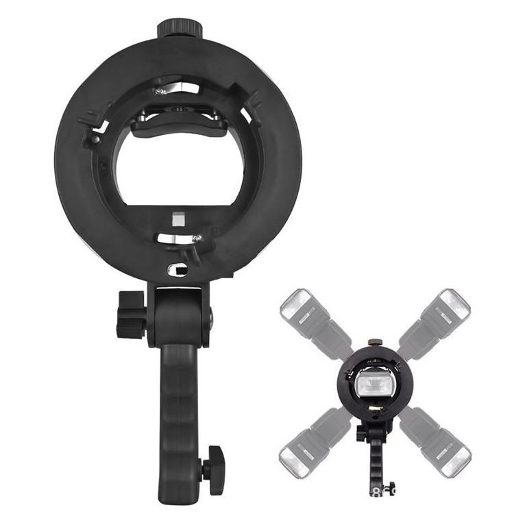 Hot Handle S-type Bracket With Grip For Studio Flash Light S type Bracket Holder