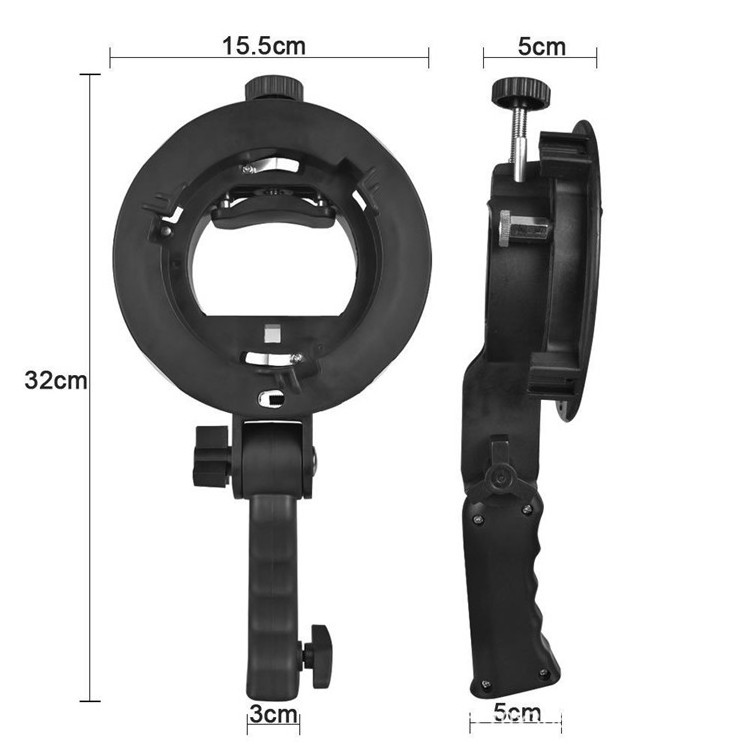 Hot Handle S-type Bracket With Grip For Studio Flash Light S type Bracket Holder