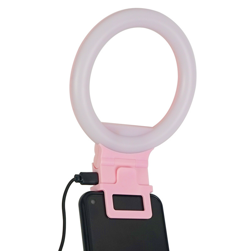 Selfie Ring Light with 48pcs LED Beads for Phone/Tablet/iPad Camera Portable Clip-on Fill Round Shape Light