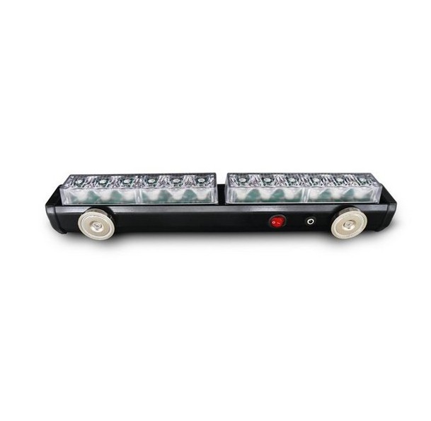 Rechargeable magnetic grill surface mount red and blue traffic warning lights