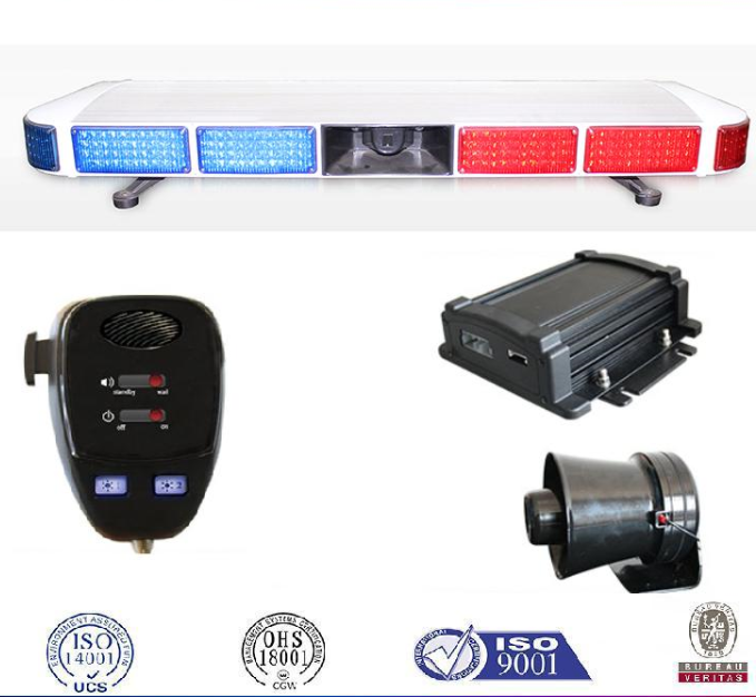 Kenya polis car led warning lightbar with speaker