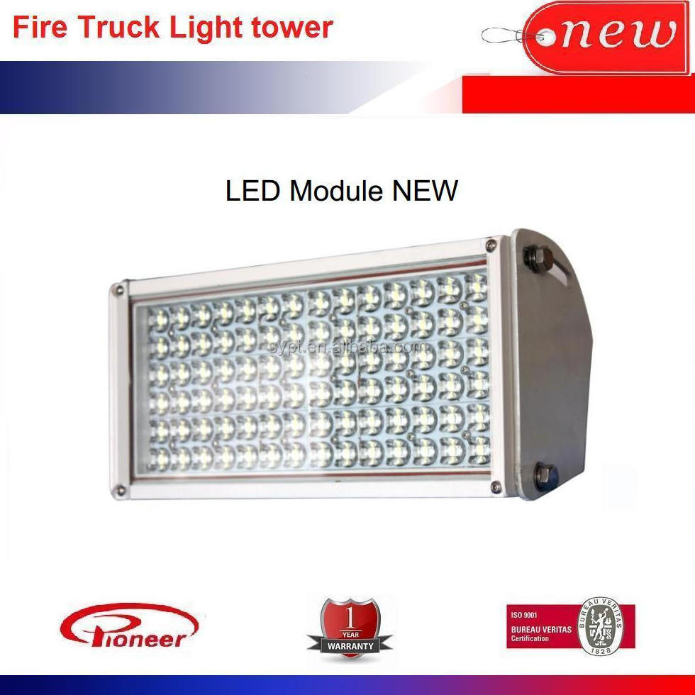 vehicle roof-mounted fold-down light tower