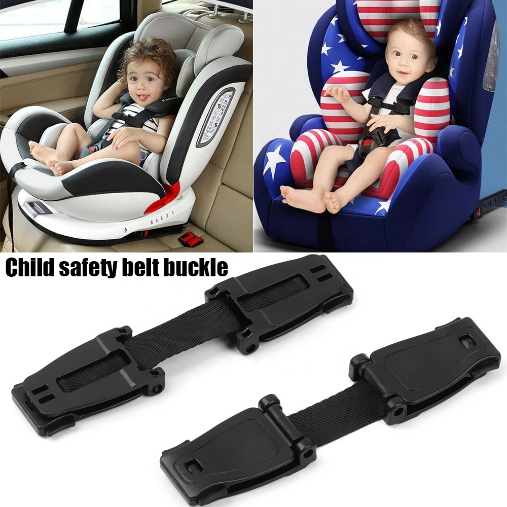 Durable Black Car Baby Safety Seat Strap Belt Harness Chest Child Clip Safe Buckle