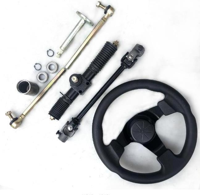 Steering Wheel Tie Rod Rack Adjustable Shaft Tie Rod Kits for Go Kart ATV UTV 110cc 125cc 140cc 150cc